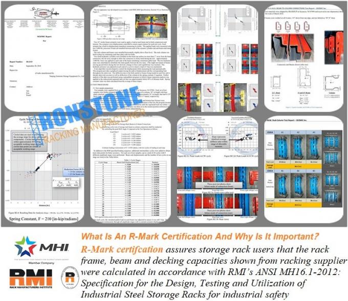 RMI/AS4084 certificou a cremalheira industrial resistente da pálete do armazenamento do armazém